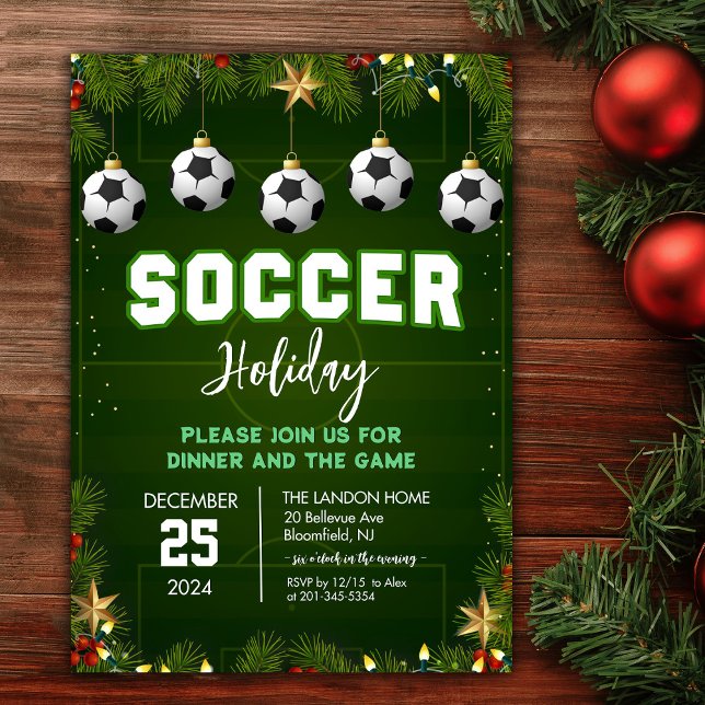 Invitación a fiesta de feriado de fútbol (Subido por el creador)