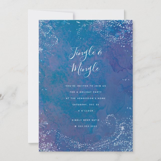 Invitación a fiesta de feriado de harina congelada (Anverso)