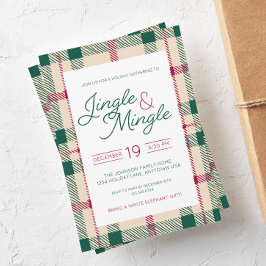 Invitación a fiesta de feriado de jingle y mingle 