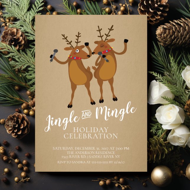 Invitación a fiesta de feriado de jingle y mingle  (Subido por el creador)