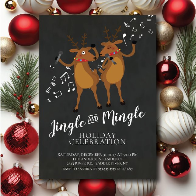 Invitación a fiesta de feriado de jingle y mingle  (Subido por el creador)