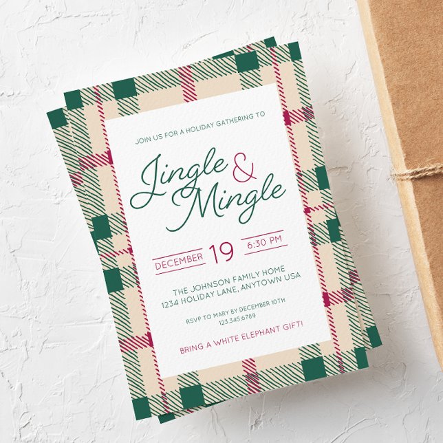 Invitación a fiesta de feriado de jingle y mingle  (Subido por el creador)