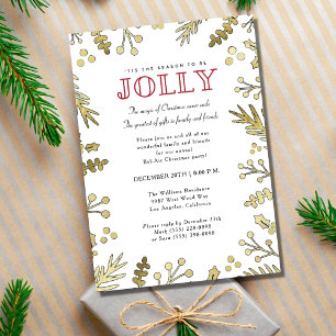 Invitación a fiesta de feriado de navidades