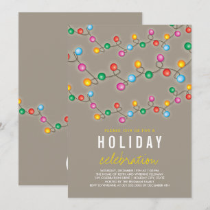 Invitación a fiesta de feriado de Navidades colori