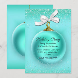 Invitación a fiesta de feriado de Navidades de Aqu