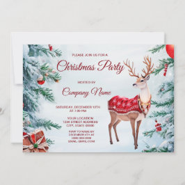 Invitación a fiesta de feriado de Navidades de ren