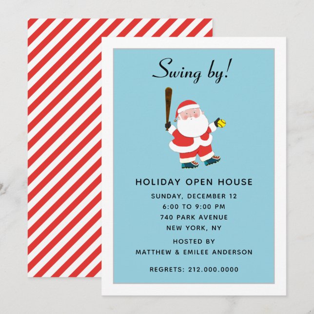 Invitación a fiesta de feriado de Navidades de Sof (Anverso / Reverso)