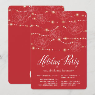 Invitación a fiesta de feriado de Navidades esparc