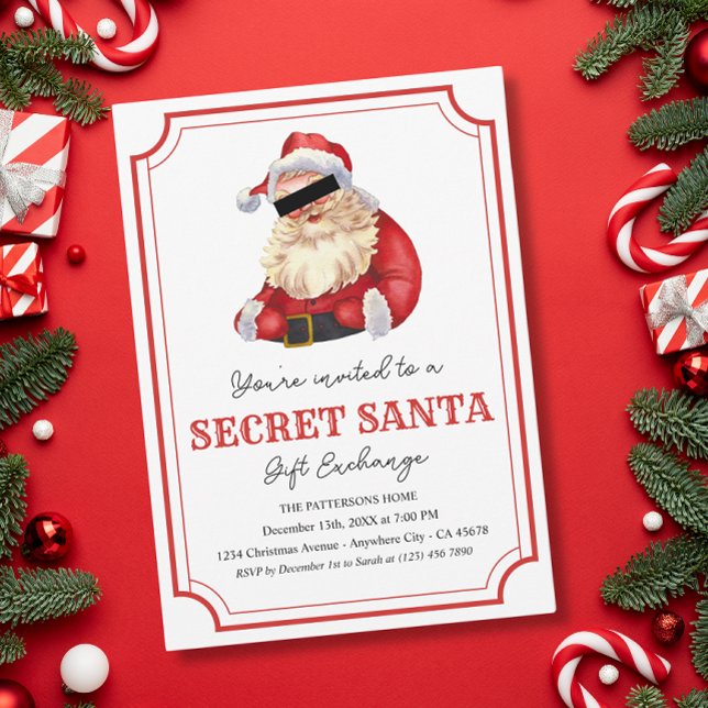 Invitación a fiesta de feriado de Navidades secret (Subido por el creador)