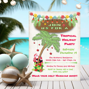 Invitación a fiesta de feriado para Navidades de l