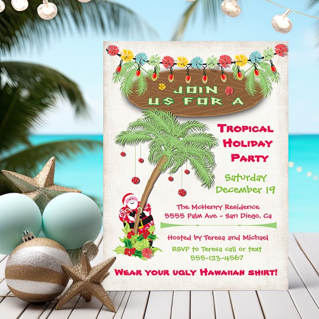 Invitación a fiesta de feriado para Navidades de l (Subido por el creador)