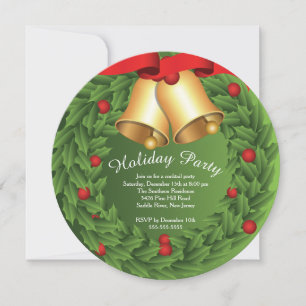 Invitación a fiesta de feriado para Navidades de l