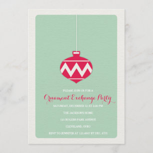 Invitación a fiesta de feriado por intercambio de 