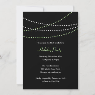 Invitación a fiesta de feriado por las luces de tr
