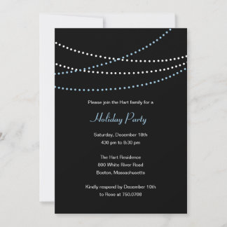 Invitación a fiesta de feriado por las luces de tr