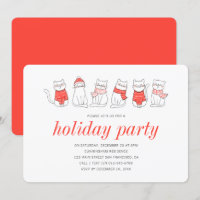 Invitación a fiesta de fiesta de Fiesta de Gato Ga