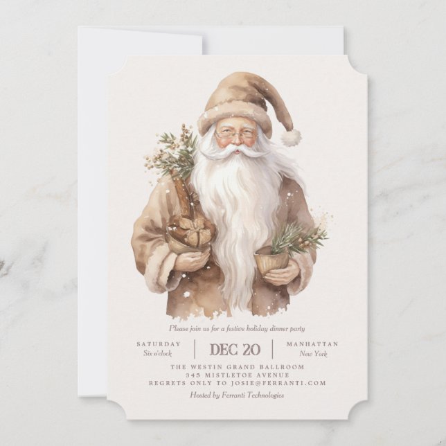 Invitación a fiesta de fiesta de fiesta de Navidad (Anverso)