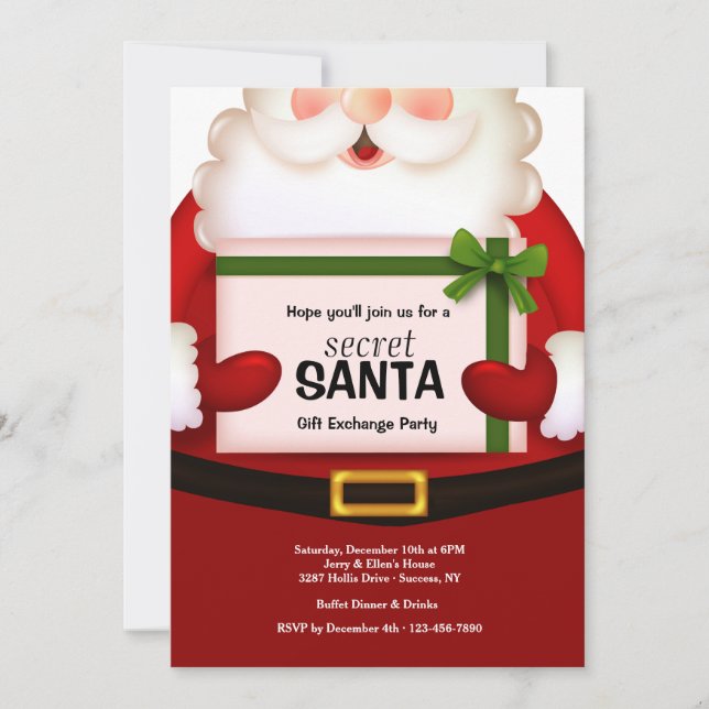 Invitación a fiesta de fiesta de fiesta de Papá No (Anverso)