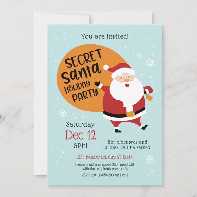 Invitación a fiesta de fiesta de fiesta de Papá No (Anverso)