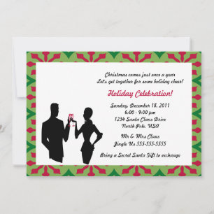 Invitación a fiesta de fiesta de pareja de silueta