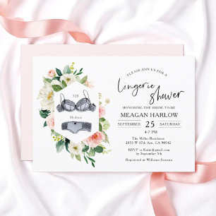 Invitación a fiesta de fiesta de ropa interior Flo