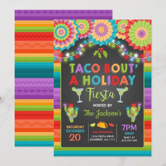 Invitación a fiesta de Fiesta Taco Bout' A Fiesta (Anverso / Reverso)