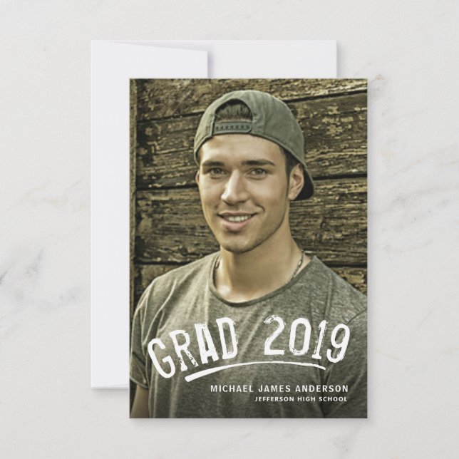 Invitación a Fiesta de fotografía de graduación de (Anverso)