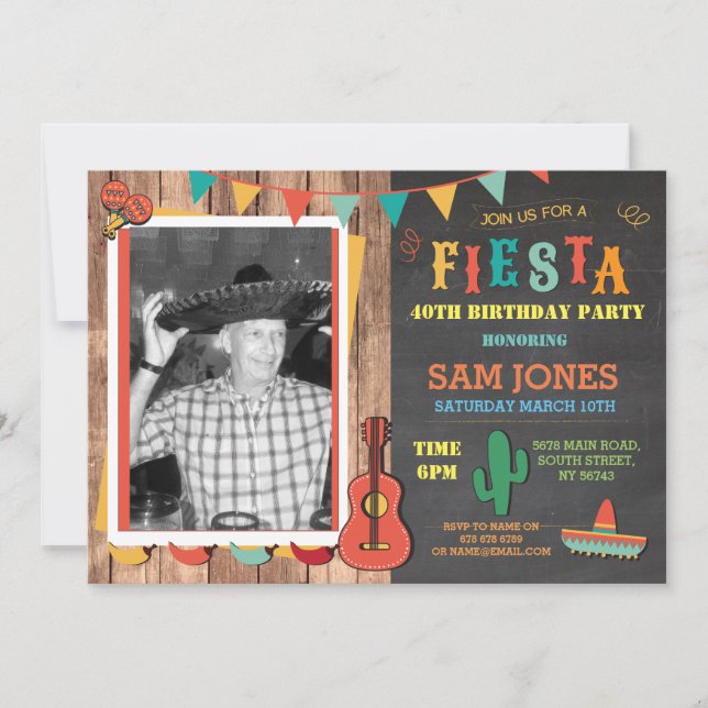 Invitación a Fiesta de fotografía mexicano de Bird (Anverso)
