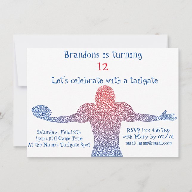 Invitación a Fiesta de Fútbol (Anverso)