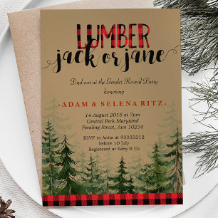 Invitación a fiesta de género de invierno de Lumbe