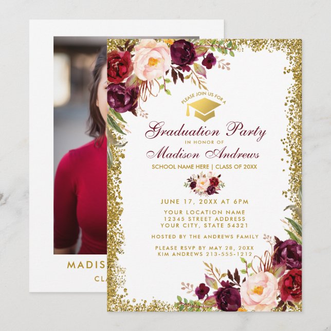 Invitación a Fiesta de Grad de Oro de Borgoña - Fo (Anverso / Reverso)