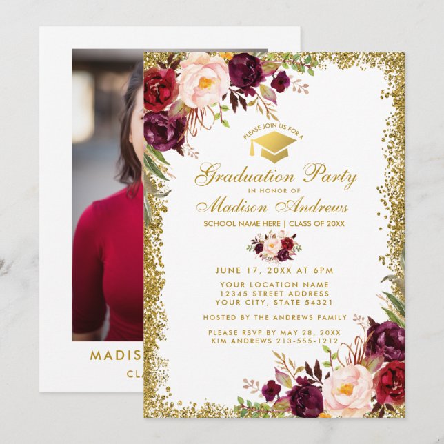 Invitación a Fiesta de Grad de Oro de Borgoña - Fo (Anverso / Reverso)