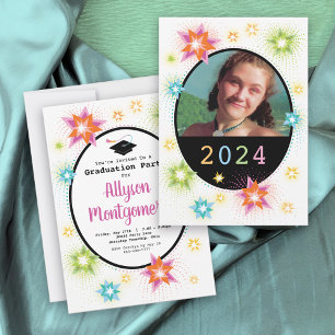 Invitación a fiesta de graduación divertida