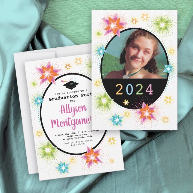Invitación a fiesta de graduación divertida (Subido por el creador)