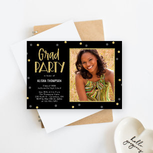 Invitación a fiesta de graduación fotográfica de C