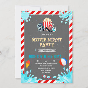 Invitación a fiesta de grupo de películas