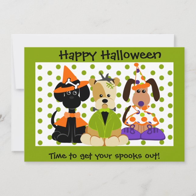 Invitación a fiesta de Halloween (Anverso)
