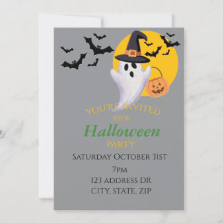 invitación a fiesta de Halloween