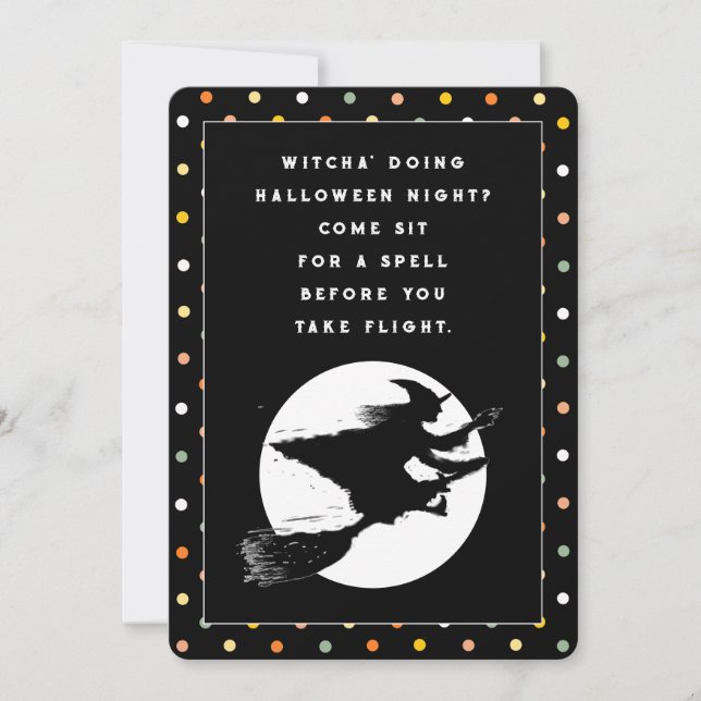 Invitación a fiesta de Halloween (Anverso)