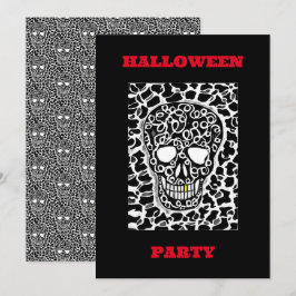 Invitación a fiesta de Halloween con imagen de cal