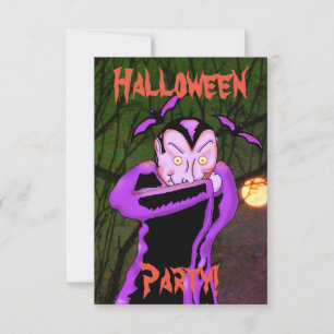 Invitación a fiesta de Halloween de vampiros