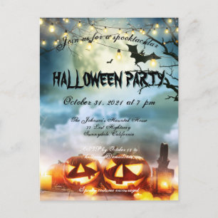 Invitación a fiesta de Halloween en la Luna Comple