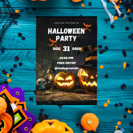 Invitación a fiesta de Halloween espeluznante