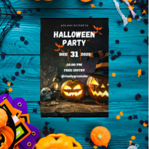 Invitación a fiesta de Halloween espeluznante