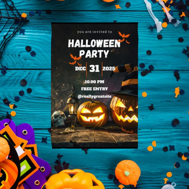 Invitación a fiesta de Halloween espeluznante (Subido por el creador)
