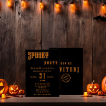 Invitación a fiesta de Halloween espeluznante