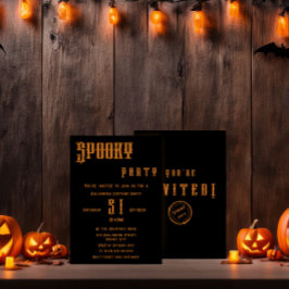 Invitación a fiesta de Halloween espeluznante