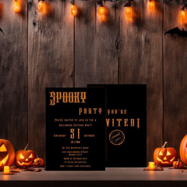 Invitación a fiesta de Halloween espeluznante (Subido por el creador)