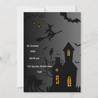 Invitación a fiesta de Halloween espeluznante – Ca