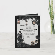 Invitación a fiesta de Halloween gótica | Fantasía